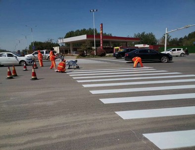 中山中山专业道路划线施工